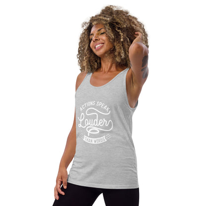 Women's Actions Speak Louder Than Words Tank Top - Pixellly ANZ