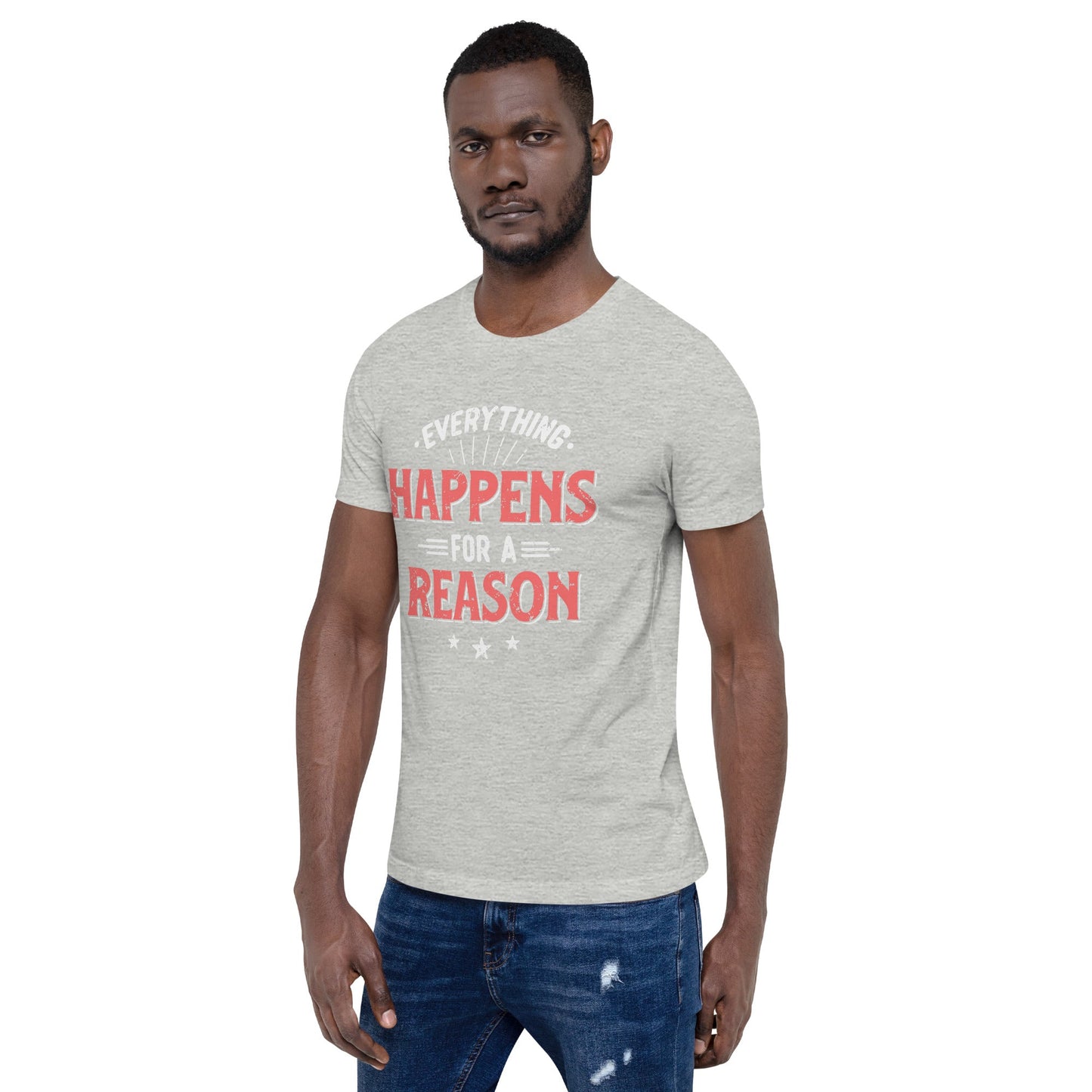 Mens Everything Happens For A Reason T-shirt - Pixellly ANZ