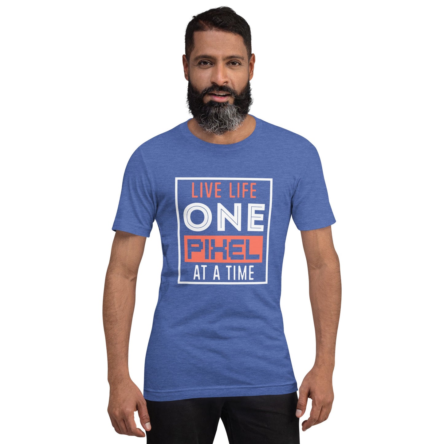 Mens Live Life One Pixel At A Time T-shirt - Pixellly ANZ