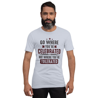 Mens Go Where You Celebrated T-shirt - Pixellly ANZ