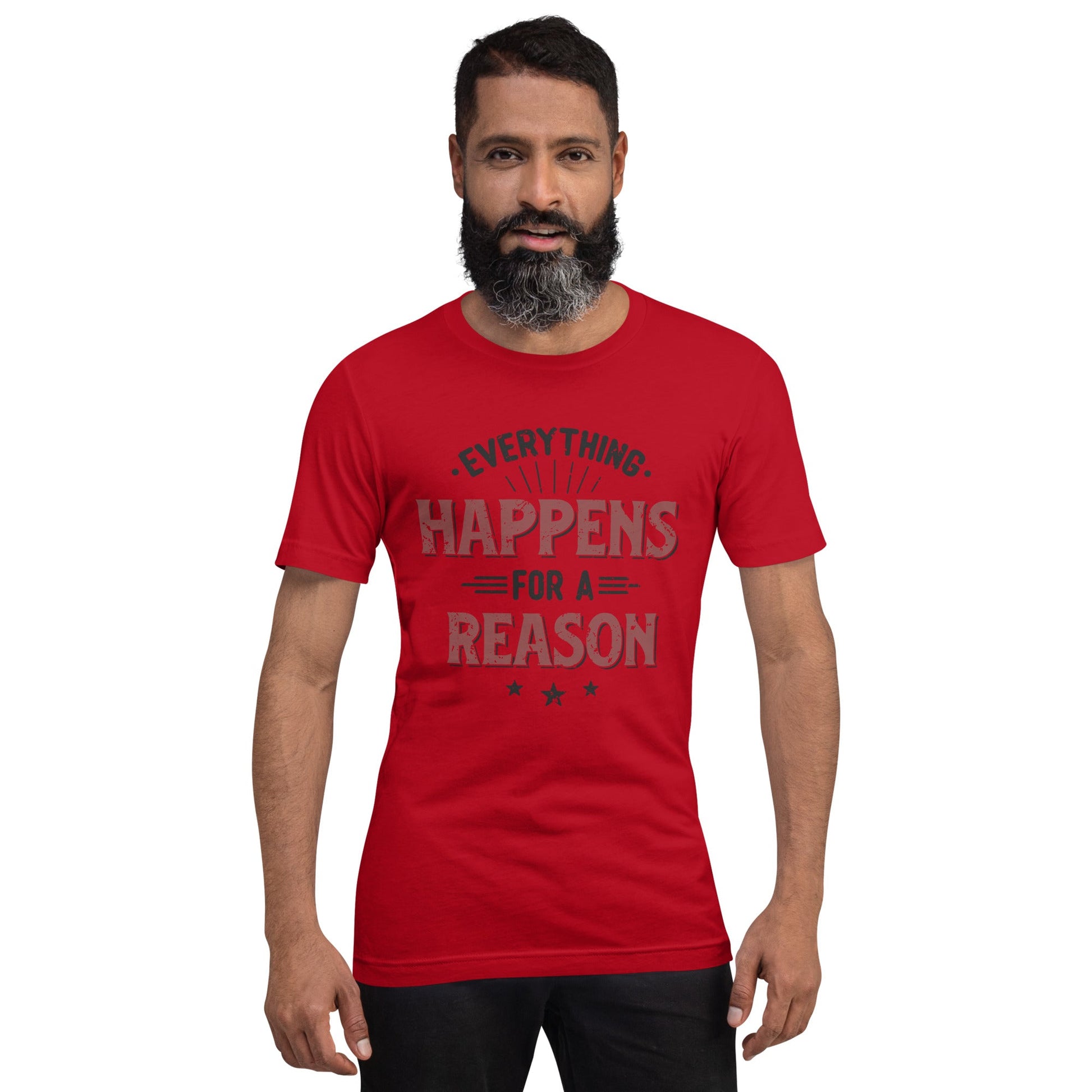 Mens Everything Happens For A Reason T-shirt - Pixellly ANZ