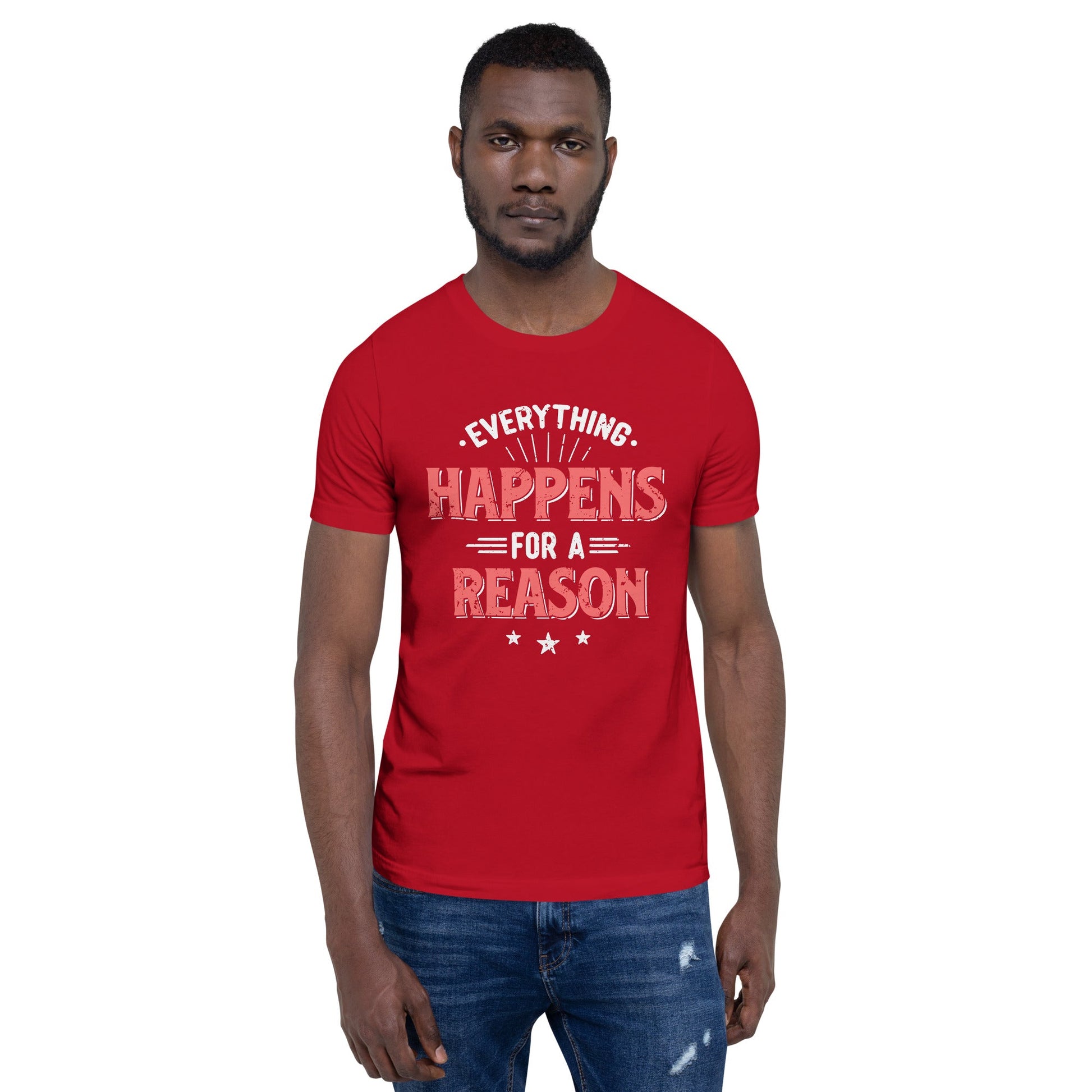 Mens Everything Happens For A Reason T-shirt - Pixellly ANZ