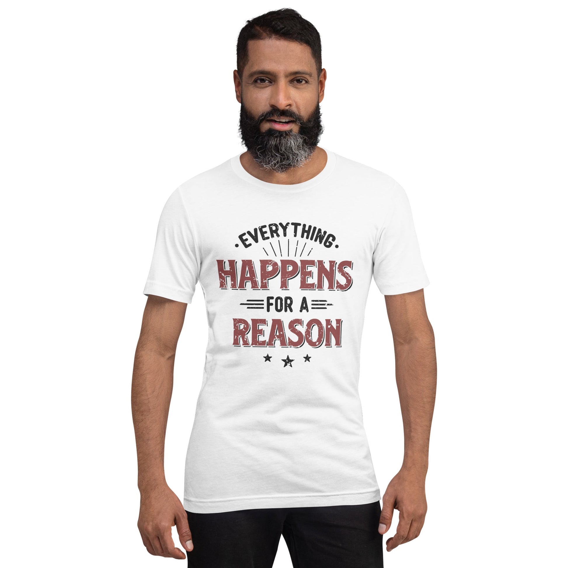 Mens Everything Happens For A Reason T-shirt - Pixellly ANZ